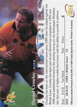 1996 Futera Rugby Union #6 Daniel Crowley Back